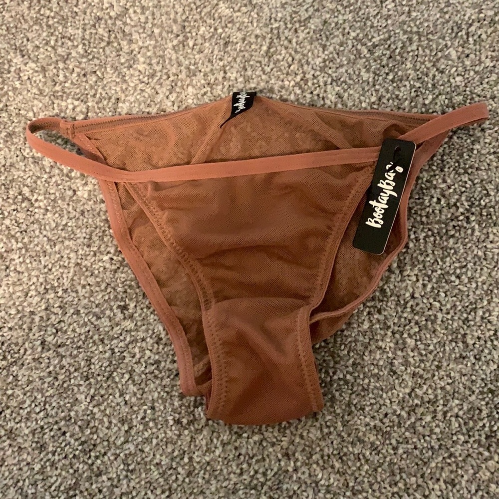 Deep Taupe Sheer String Bikini Underwear